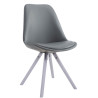 Silla de Comedor Laval Rund Blanco (roble),Gris