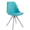 Silla de Comedor Laval Rund Blanco (roble),Azul