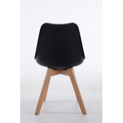 Silla De Comedor Borneo V2 Negro,Natural (roble)