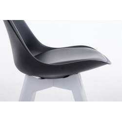 Silla De Comedor Borneo V2 Negro,Blanco (roble)