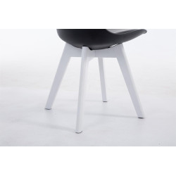 Silla De Comedor Borneo V2 Negro,Blanco (roble)