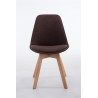 Silla De Comedor Borneo V2 En Tela Marrón,Natural (roble)