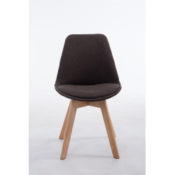 Silla De Comedor Borneo V2 En Tela Gris oscuro,Natural (roble)