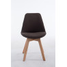 Silla De Comedor Borneo V2 En Tela Gris oscuro,Natural (roble)