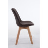 Silla De Comedor Borneo V2 En Tela Gris oscuro,Natural (roble)