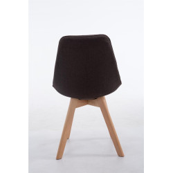 Silla De Comedor Borneo V2 En Tela Gris oscuro,Natural (roble)