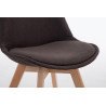 Silla De Comedor Borneo V2 En Tela Gris oscuro,Natural (roble)