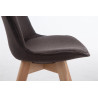 Silla De Comedor Borneo V2 En Tela Gris oscuro,Natural (roble)