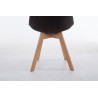 Silla De Comedor Borneo V2 En Tela Gris oscuro,Natural (roble)