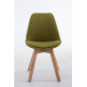 Silla De Comedor Borneo V2 En Tela Verde,Natural (roble)