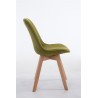 Silla De Comedor Borneo V2 En Tela Verde,Natural (roble)