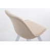 Silla De Comedor Borneo V2 En Tela Crema,Blanco (roble)