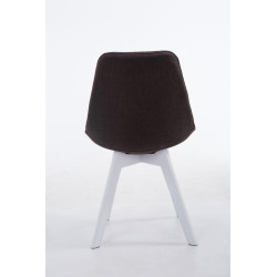 Silla De Comedor Borneo V2 En Tela Gris oscuro,Blanco (roble)