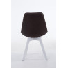 Silla De Comedor Borneo V2 En Tela Gris oscuro,Blanco (roble)