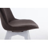 Silla De Comedor Borneo V2 En Tela Gris oscuro,Blanco (roble)