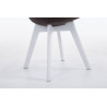 Silla De Comedor Borneo V2 En Tela Gris oscuro,Blanco (roble)