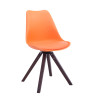 Silla para visitas Troyes Square Naranja,Nogal (roble)