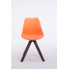 Silla para visitas Troyes Square Naranja,Nogal (roble)
