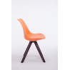 Silla para visitas Troyes Square Naranja,Nogal (roble)