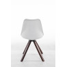 Silla para visitas Troyes Square Blanco,Nogal (roble)