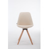 Silla de Visita Calais Rund Natural (roble),Crema