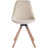 Silla Troyes Rund En Terciopelo Natural (roble),Crema