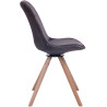 Silla Troyes Rund En Terciopelo Natural (roble),Gris oscuro