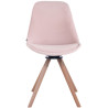 Silla Troyes Rund En Terciopelo Natural (roble),Rosado