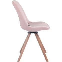 Silla Troyes Rund En Terciopelo Natural (roble),Rosado