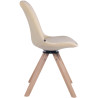 Silla Troyes Square En Terciopelo Natural,Crema