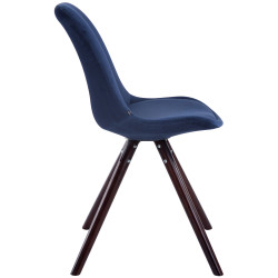 Silla De Visita Toulouse Rund En Terciopelo Azul,Cappuccino