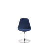 Silla Comedor Maverick En Terciopelo Azul,Cromado