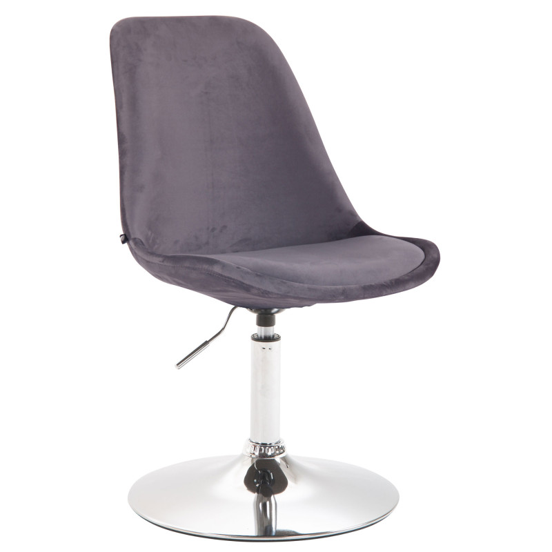 Silla Comedor Maverick En Terciopelo Gris oscuro,Cromado