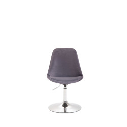 Silla Comedor Maverick En Terciopelo Gris oscuro,Cromado