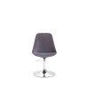 Silla Comedor Maverick En Terciopelo Gris oscuro,Cromado
