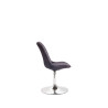 Silla Comedor Maverick En Terciopelo Gris oscuro,Cromado