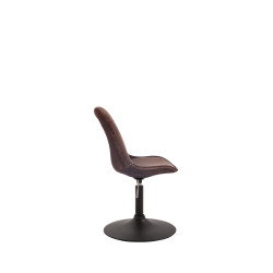Silla Comedor Maverick En Terciopelo Marrón,Negro