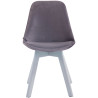 Silla Comedor Borneo V2 En Terciopelo Gris oscuro,Blanco (roble)