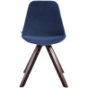 Silla De Comedor Toulouse Square En Terciopelo Azul,Cappuccino