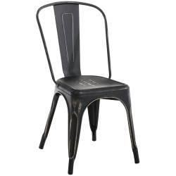 Silla Apilable Benedikt Negro-dorado