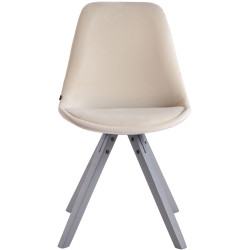 Silla De Comedor Toulouse Square En Terciopelo Crema,Gris