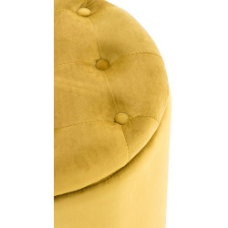 Puff De Almacenaje Redondo Pantin Amarillo
