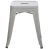 Taburete en metal Armin Plateado