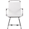 Silla De Conferencia Burnley Blanco,Simil cuero