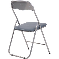 Silla plegable Felix Gris/plateado