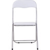 Silla plegable Felix Blanco/plateado