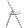 Silla plegable Felix Blanco/plateado