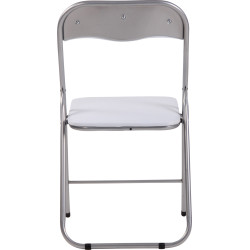 Silla plegable Felix Blanco/plateado