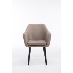 Silla De Salón Utrecht En Tela Gris topo,Negro