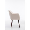 Silla De Salón Utrecht En Tela Beige,Nogal
